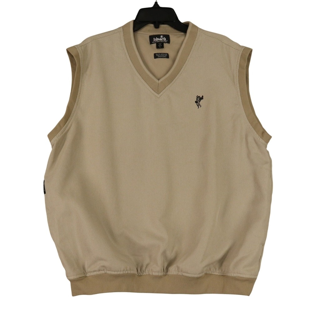 Ashworth Weather Systems‎ Golf Sweater Vest Mens L Wind Resistant Performance